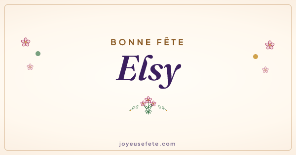 Image « Bonne fête Elsy » au format large