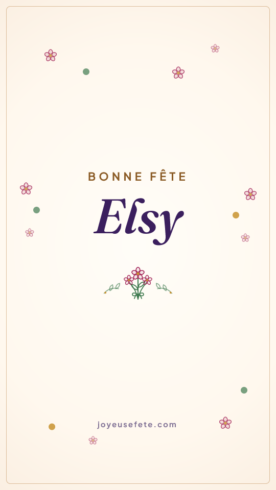 Image « Bonne fête Elsy » au format story