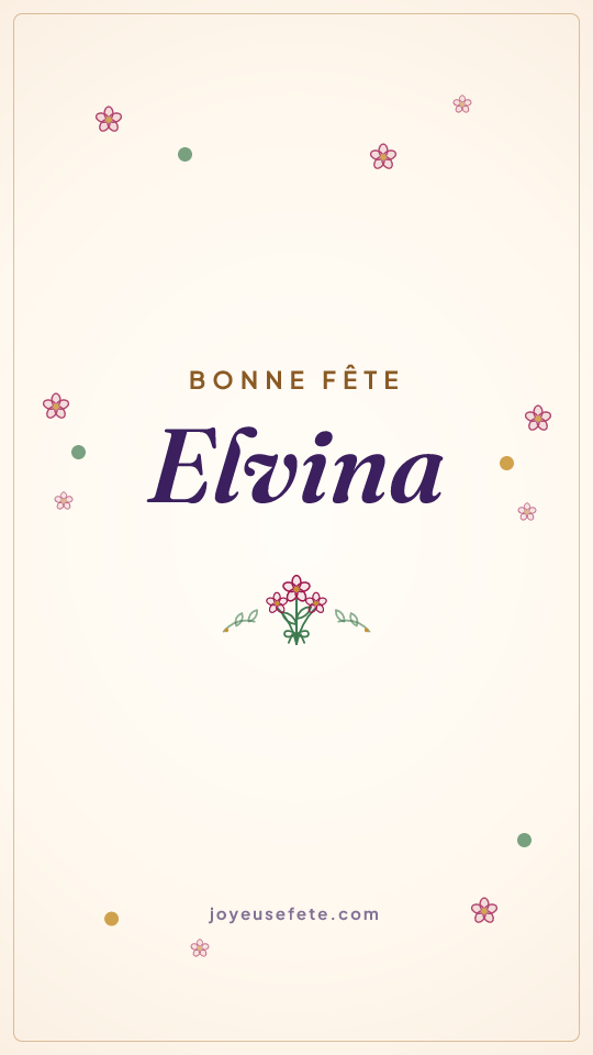 Image « Bonne fête Elvina » au format story