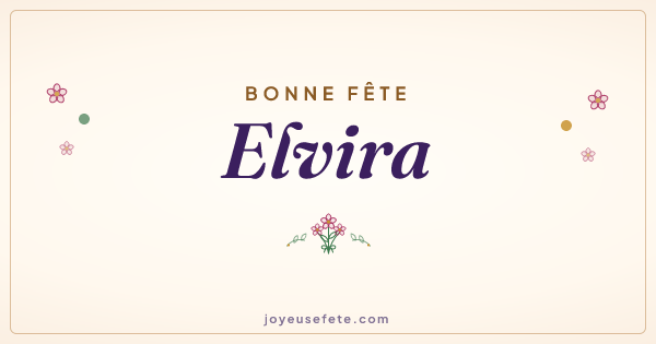 Image « Bonne fête Elvira » au format large