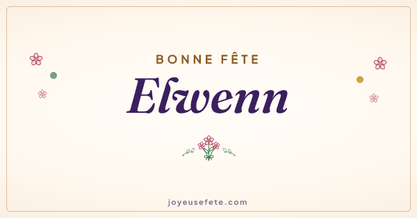 Image « Bonne fête Elwenn » au format large
