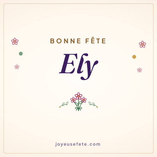 Image carrée « Bonne fête Ely » pour WhatsApp