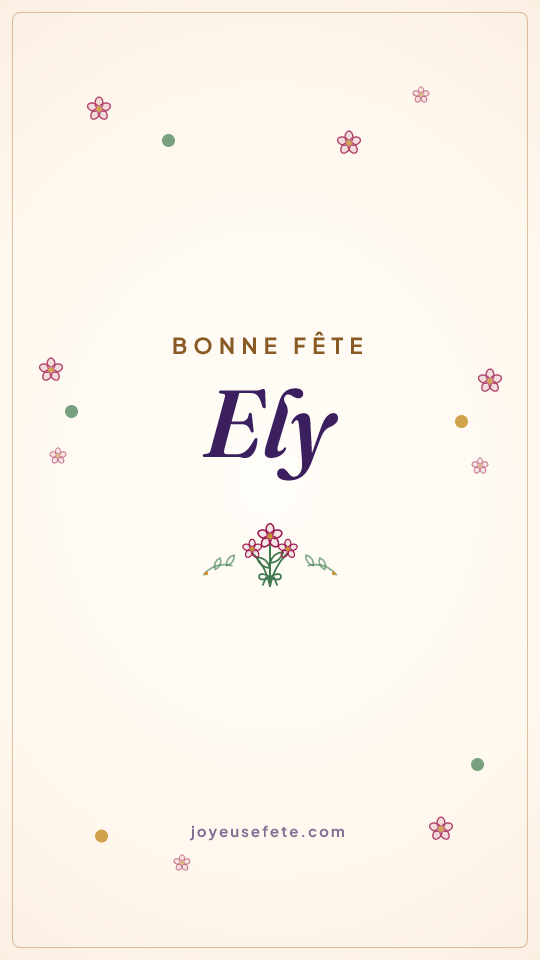 Image « Bonne fête Ely » au format story