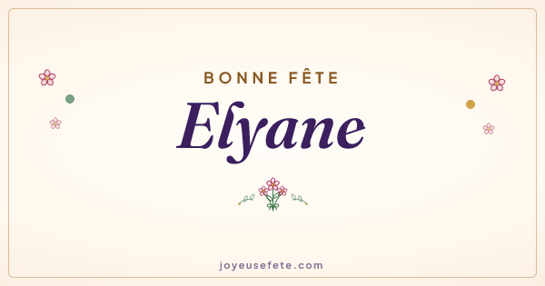 Image « Bonne fête Elyane » au format large