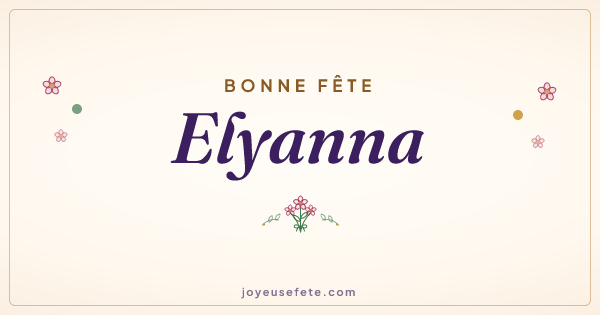 Image « Bonne fête Elyanna » au format large