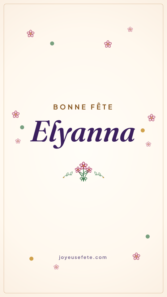 Image « Bonne fête Elyanna » au format story