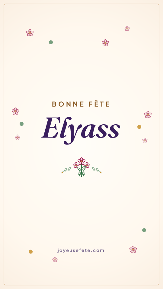 Image « Bonne fête Elyass » au format story