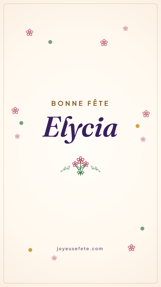 Image « Bonne fête Elycia » au format story