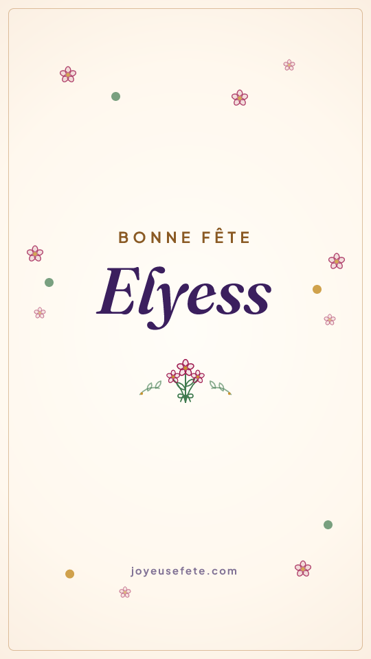 Image « Bonne fête Elyess » au format story