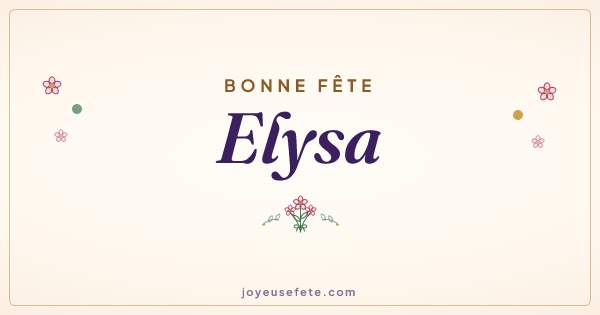 Image « Bonne fête Elysa » au format large