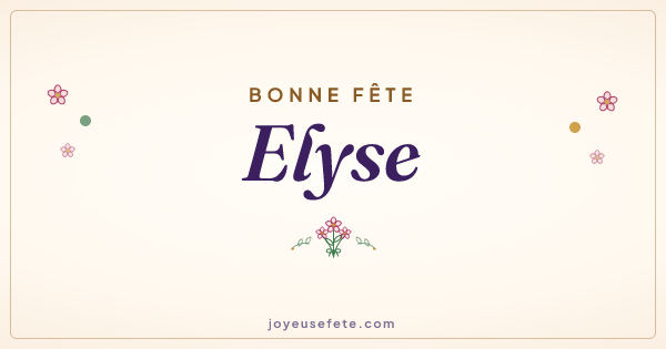 Image « Bonne fête Elyse » au format large