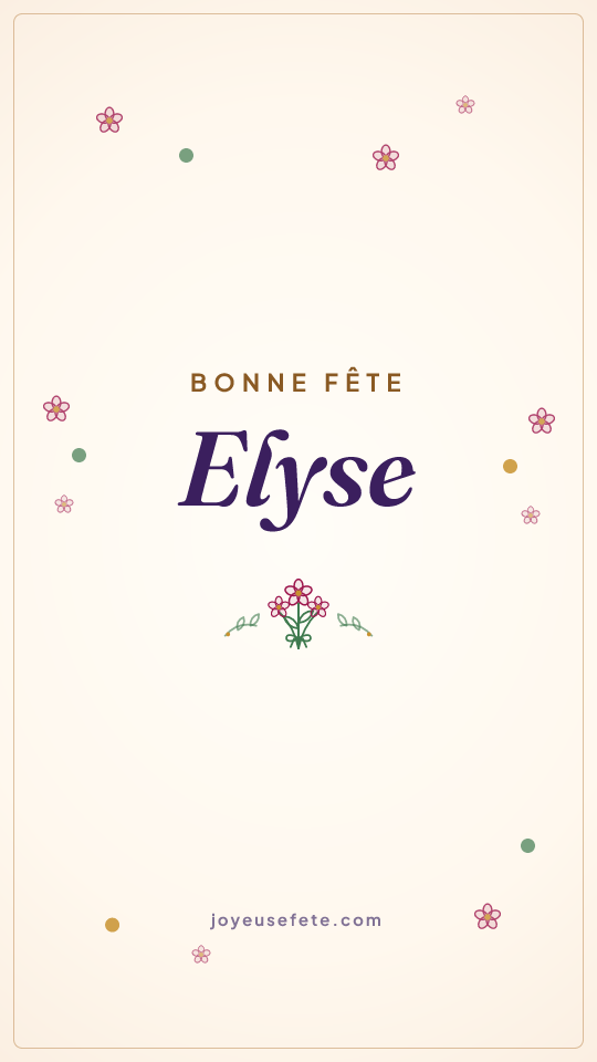 Image « Bonne fête Elyse » au format story