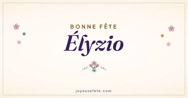 Image « Bonne fête Élyzio » au format large