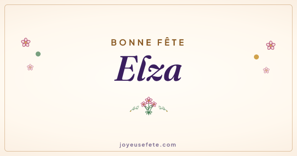 Image « Bonne fête Elza » au format large