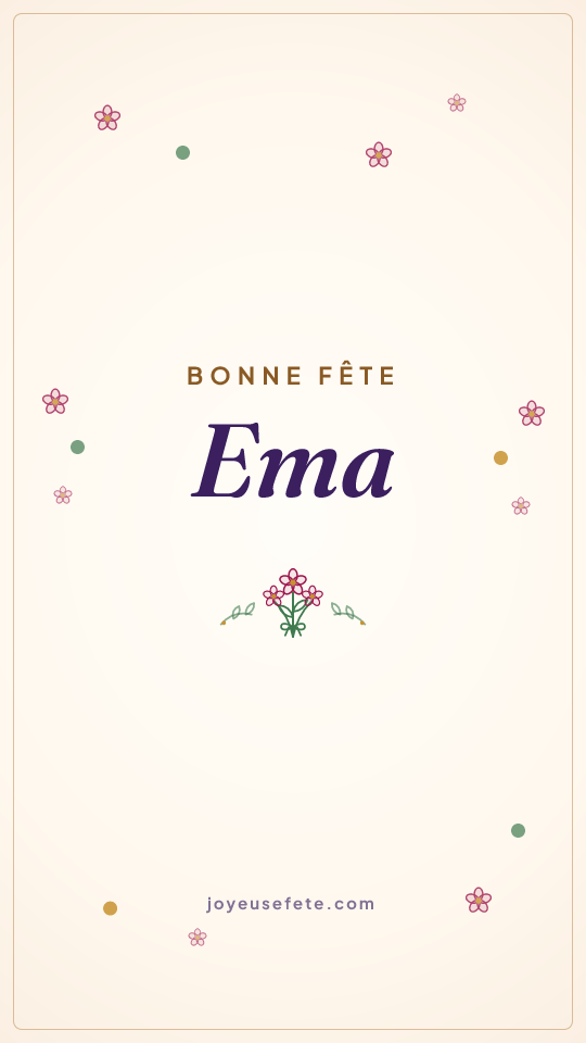 Image « Bonne fête Ema » au format story
