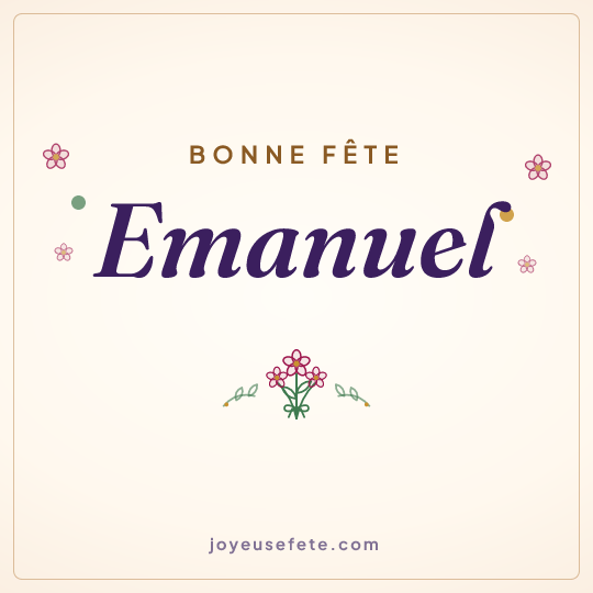 Image carrée « Bonne fête Emanuel » pour WhatsApp