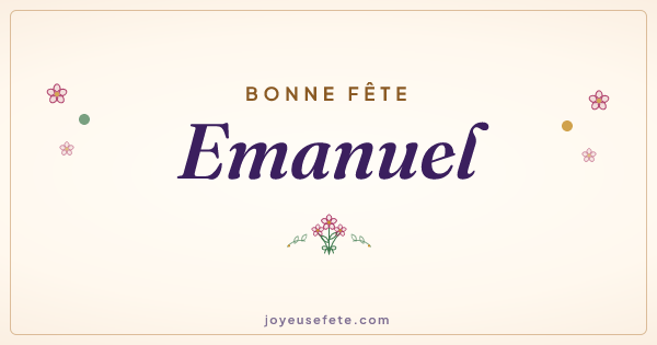 Image « Bonne fête Emanuel » au format large
