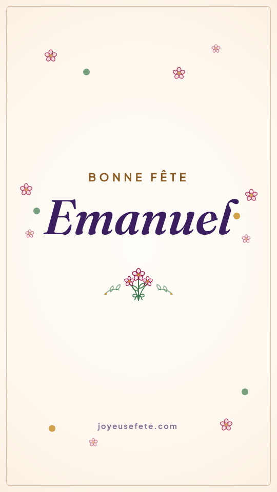 Image « Bonne fête Emanuel » au format story
