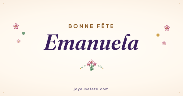 Image « Bonne fête Emanuela » au format large