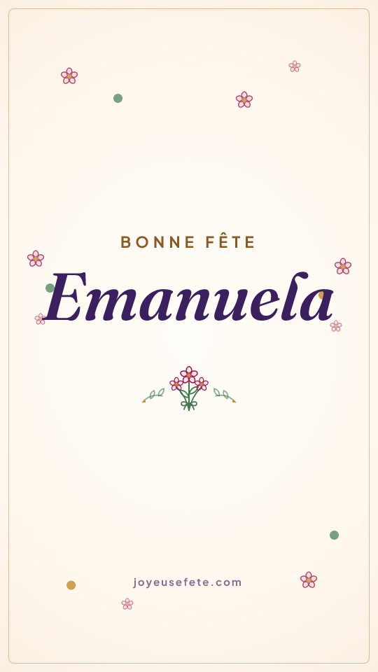 Image « Bonne fête Emanuela » au format story