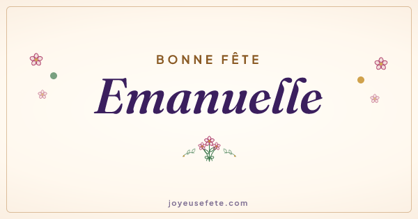 Image « Bonne fête Emanuelle » au format large