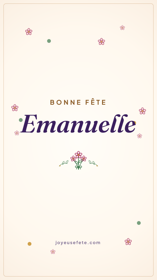Image « Bonne fête Emanuelle » au format story