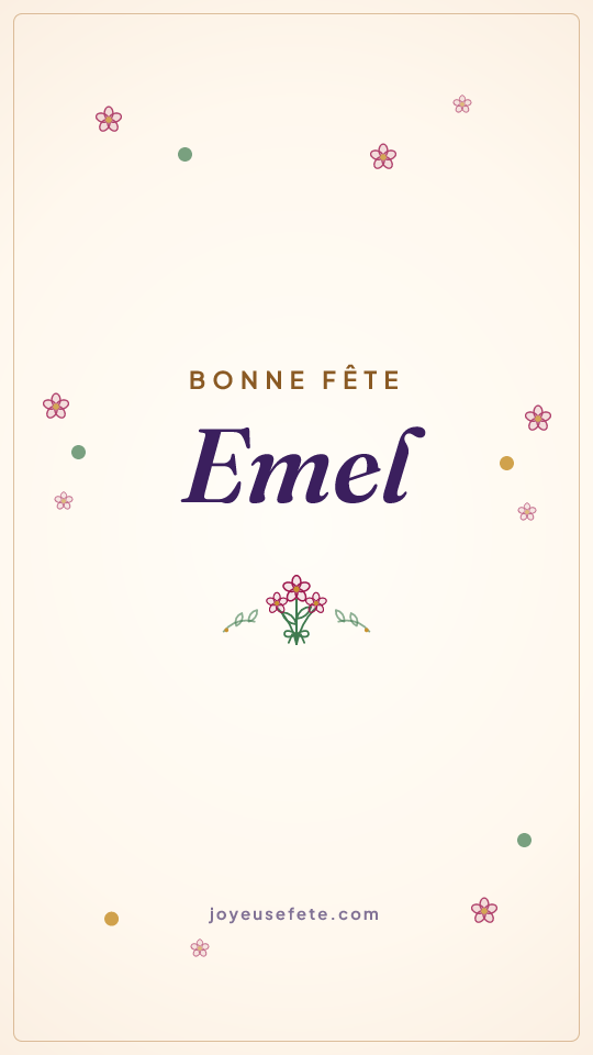 Image « Bonne fête Emel » au format story