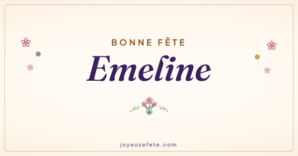 Image « Bonne fête Emeline » au format large