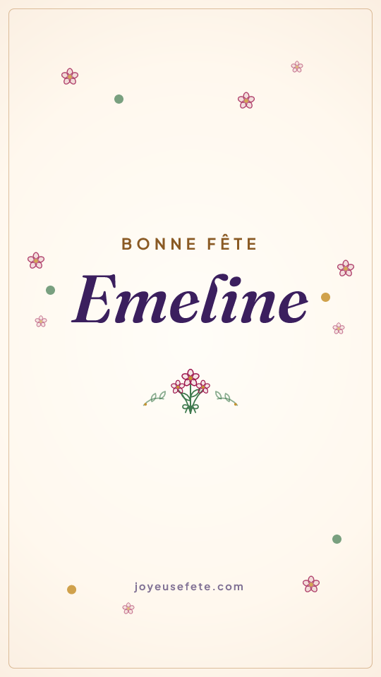 Image « Bonne fête Emeline » au format story