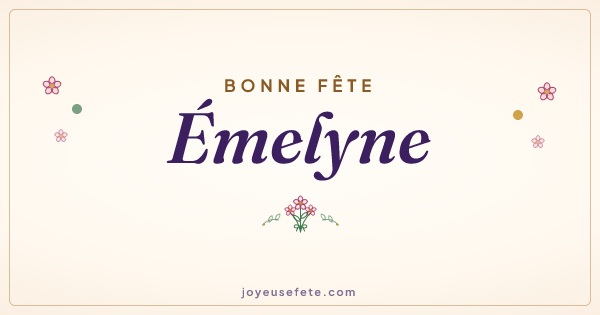 Image « Bonne fête Emelyne » au format large