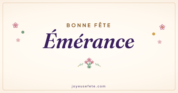 Image « Bonne fête Emérance » au format large