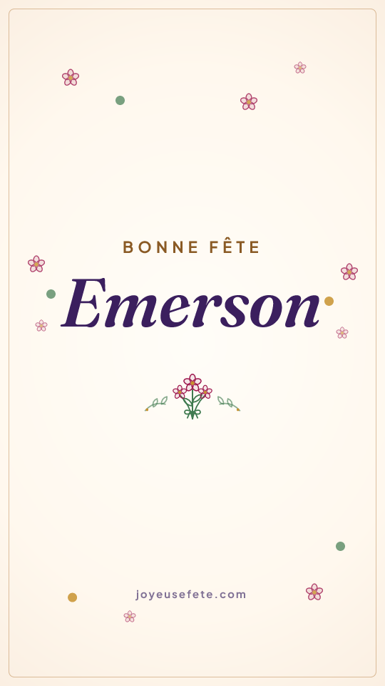 Image « Bonne fête Emerson » au format story