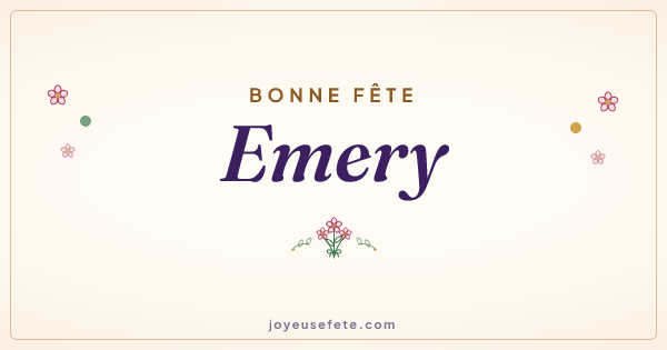 Image « Bonne fête Emery » au format large