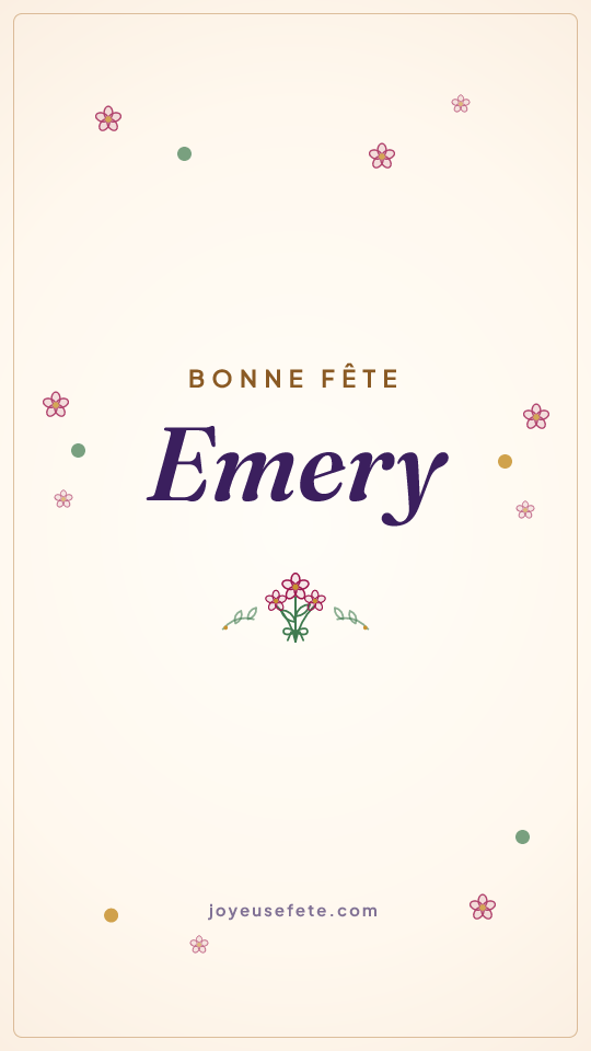 Image « Bonne fête Emery » au format story