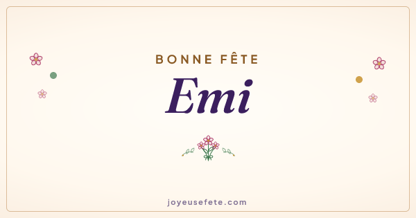 Image « Bonne fête Emi » au format large
