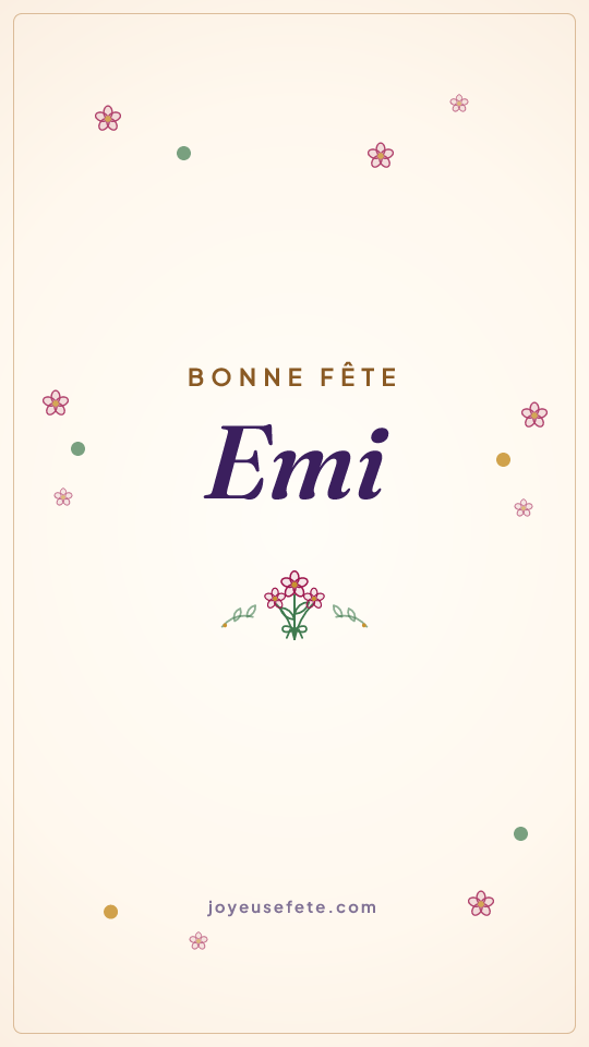 Image « Bonne fête Emi » au format story