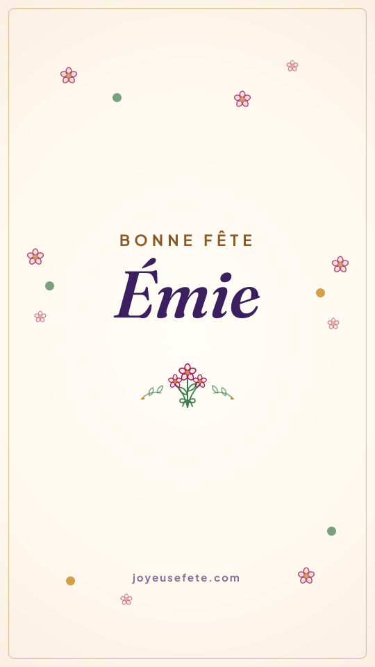 Image « Bonne fête Émie » au format story