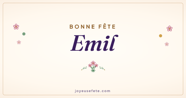 Image « Bonne fête Emil » au format large