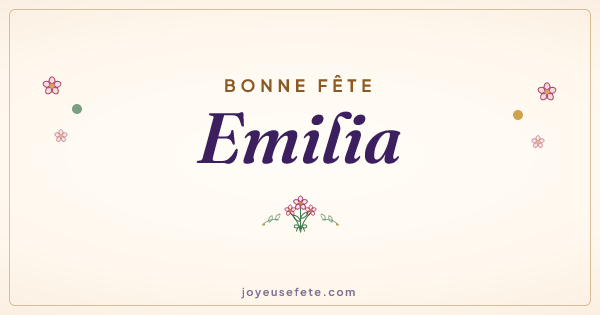 Image « Bonne fête Emilia » au format large