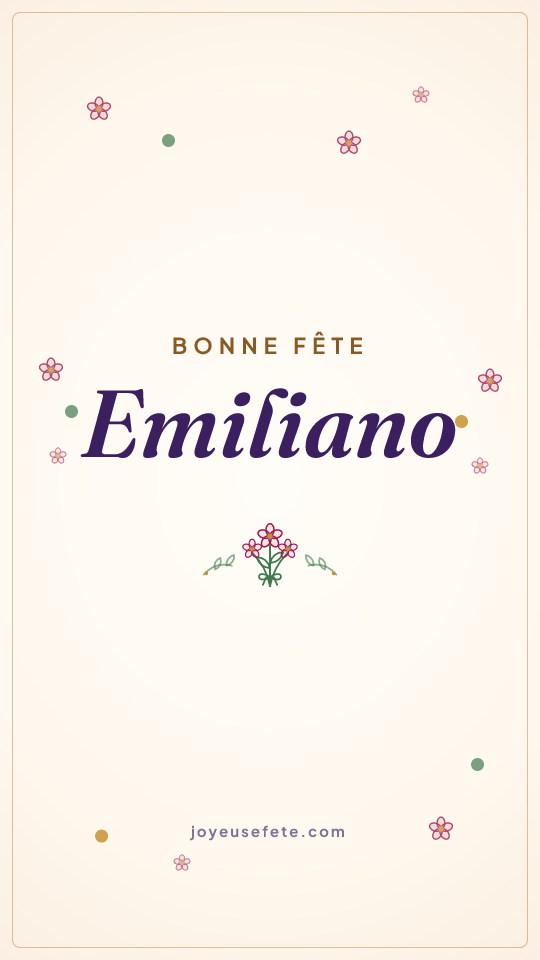 Image « Bonne fête Emiliano » au format story