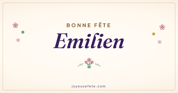 Image « Bonne fête Emilien » au format large