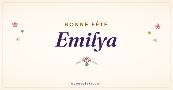 Image « Bonne fête Emilya » au format large