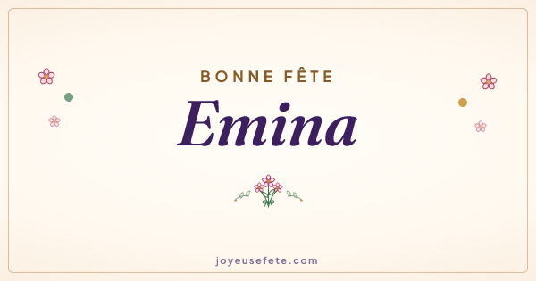 Image « Bonne fête Emina » au format large