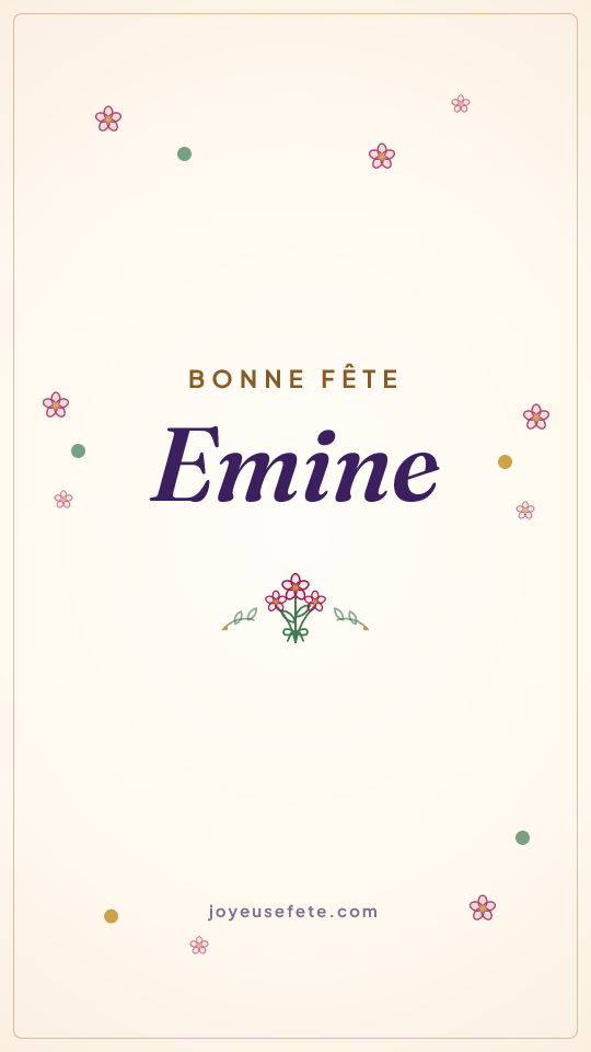 Image « Bonne fête Emine » au format story