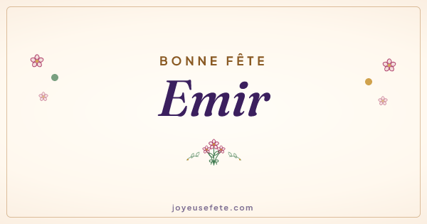 Image « Bonne fête Emir » au format large