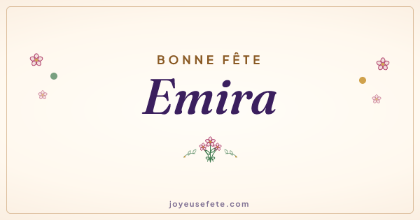 Image « Bonne fête Emira » au format large