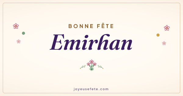 Image « Bonne fête Emirhan » au format large