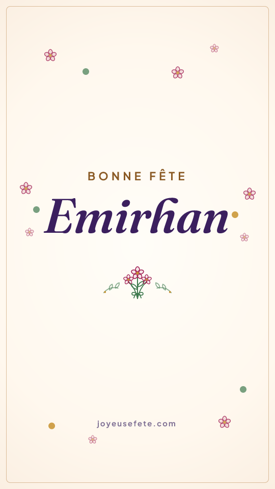 Image « Bonne fête Emirhan » au format story