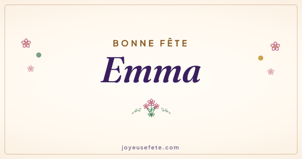 Image « Bonne fête Emma » au format large