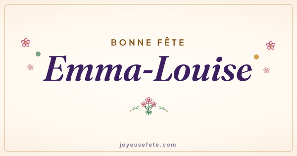 Image « Bonne fête Emma-Louise » au format large